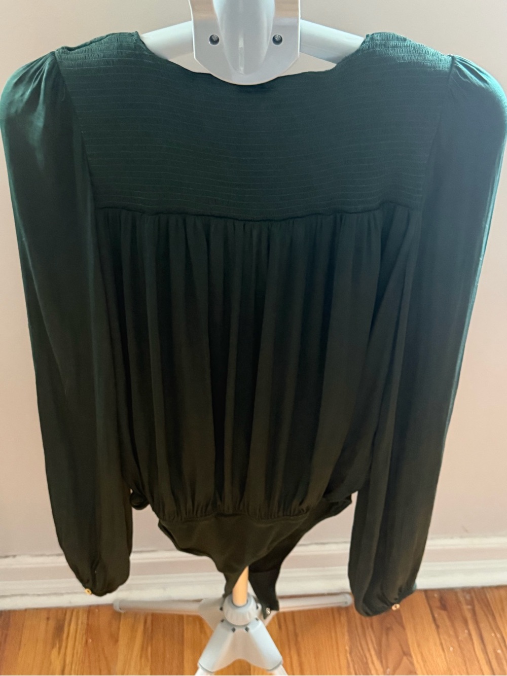 Free People Green Textured Bodysuit Size M Like New - Picture 4 of 12